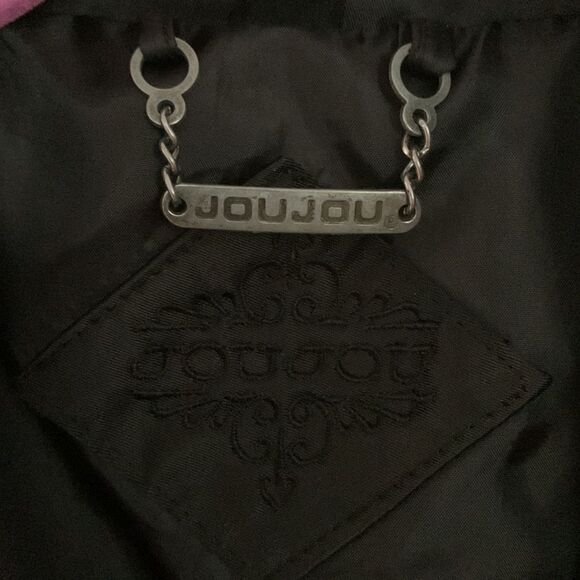 Jou Jou Black Belted Short Sleeve Jacket - Picture 2 of 7